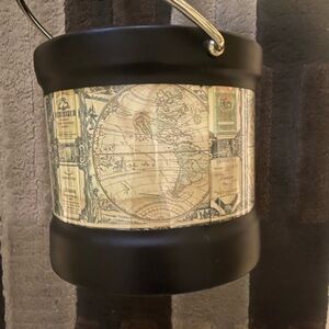 Vintage Map Print Bucket Bag